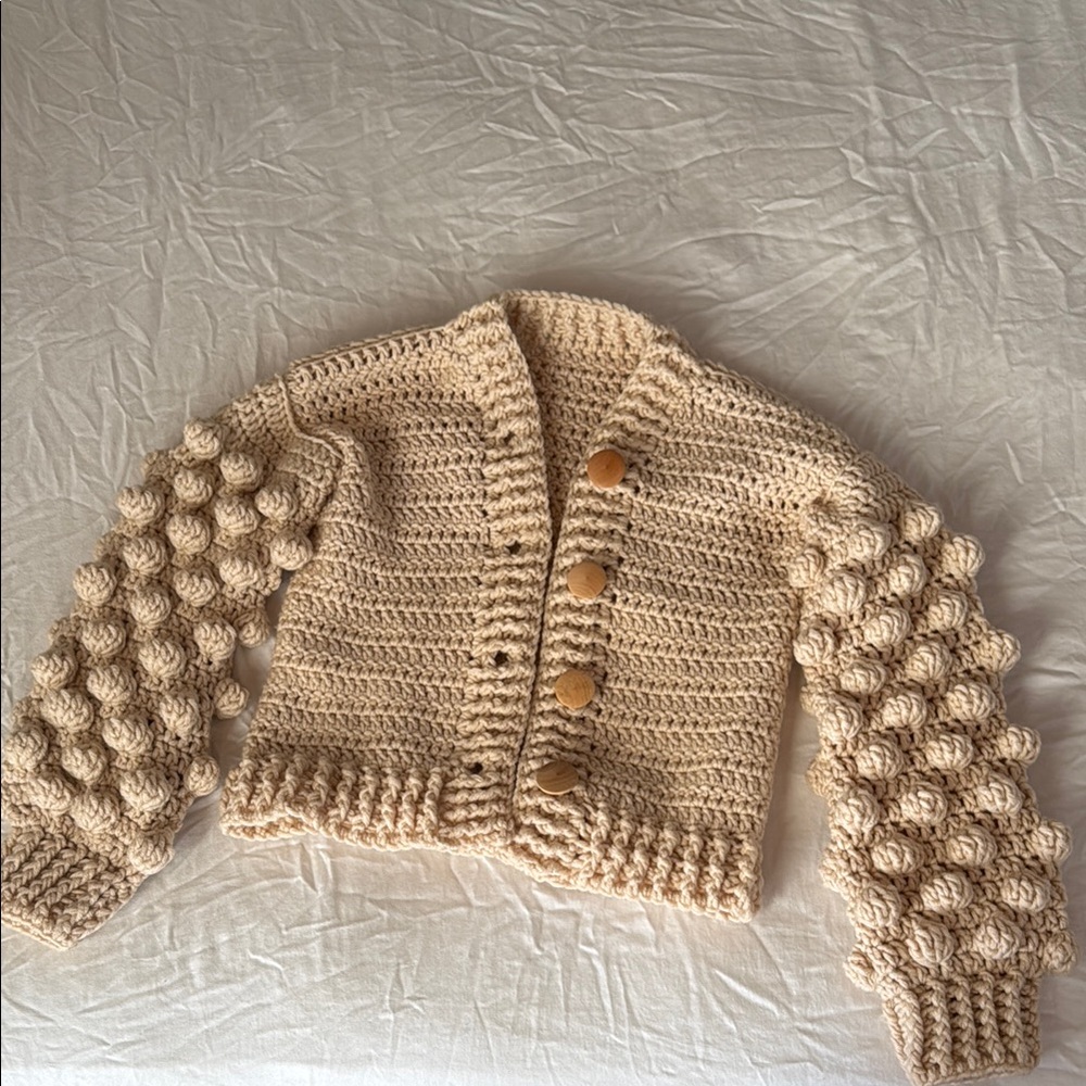 Chunky Knit Cardigan with Wooden Buttons